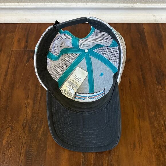 PATAGONIA P-6 Logo LoPro Trucker Hat Adjustable Snapback Teal/Grey #38016 OSFA - Picture 8 of 12